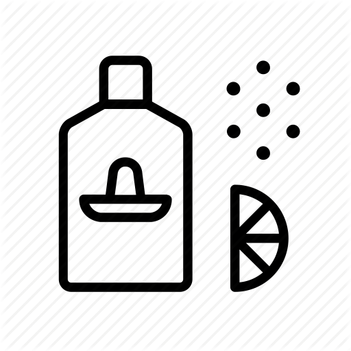 Alcoholic, Drink, Lemon, Mexican, Mex Salt, Tequila Icon