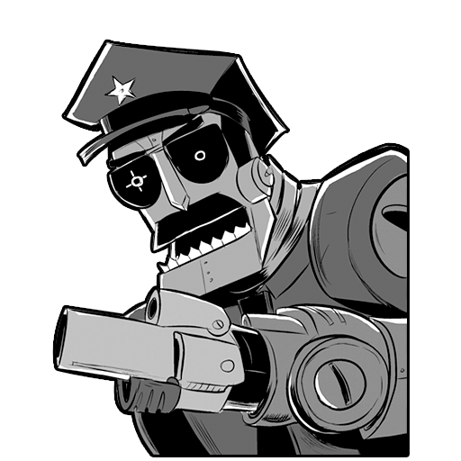 Axe, Cop, Robot Icon