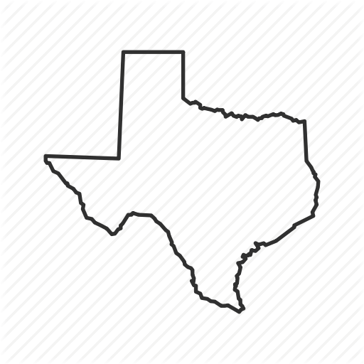 American State, Borders, Geography, Map, State, Texas, Usa Icon