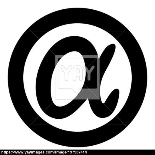 Symbol Alpha Icon Black Color Vector Illustration Simple Image