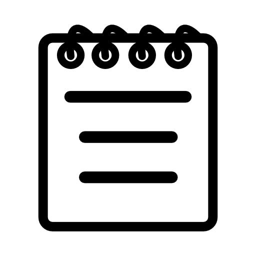 Notebook Of Spring With Message Text Lines Free Vector Icons