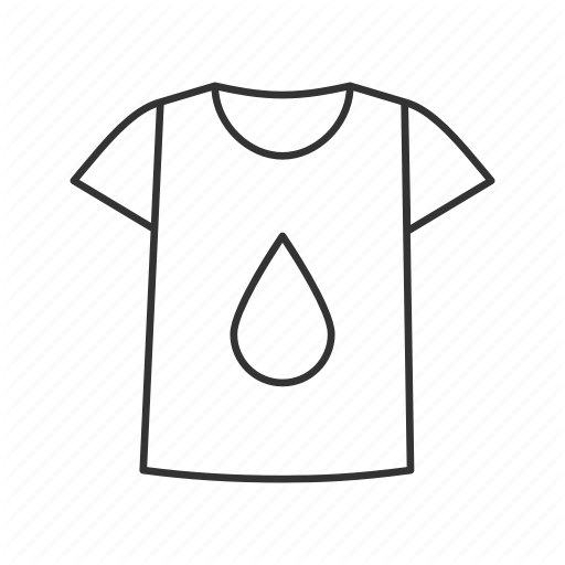 Clothing, Drop, Print, Printing, Shirt, T Shirt, Textile Icon