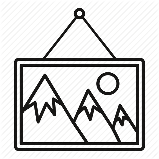 Artistic, Frame, Gallery, Museum, Outline, Picture, Texture Icon