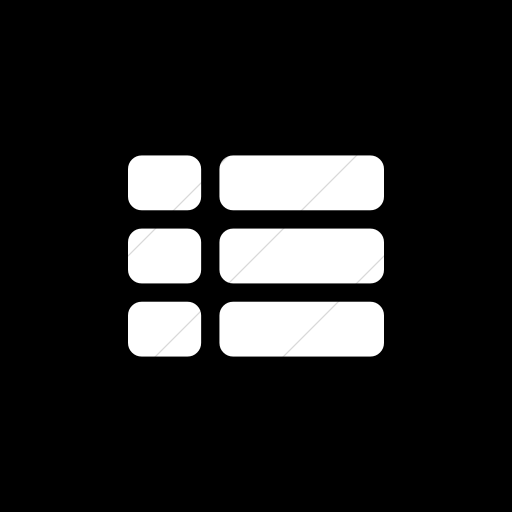 Flat Square White On Black Bootstrap Font Awesome Th