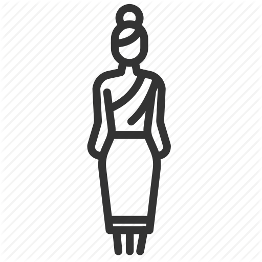 Clothes, Costume, Culture, National, Th Thailand, Woman Icon