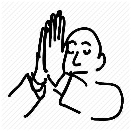 Handdrawn, Hands, Hope, Meditate, Meditation, Pray, Thanks Icon