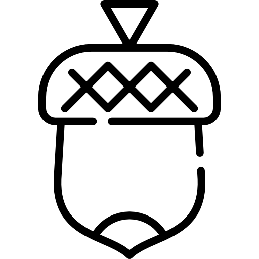 Acorn Icon Thanks Giving White Freepik