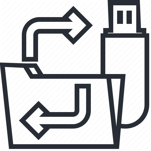 Computer, Flash, Folder, Memory, Share, Sync Icon