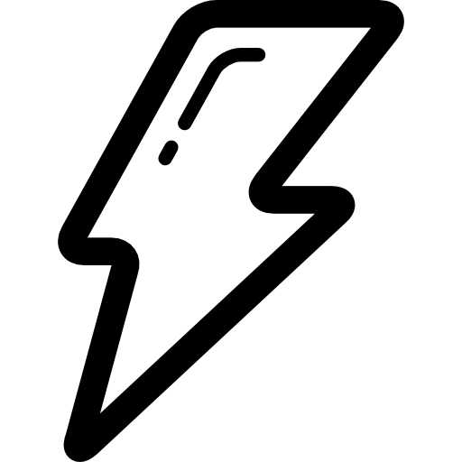 Flash Outlined Lightning Bolt Icons Free Download