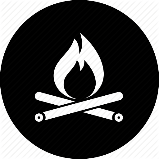 Campfire, Camping, Fire, Forest, Outdoor, Wildlife Icon