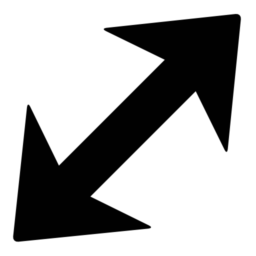 Arrow Diagonal With Two Points To Opposite Directions Free Vector