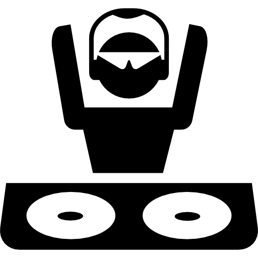 Disc Jockey With Shades And Headphones