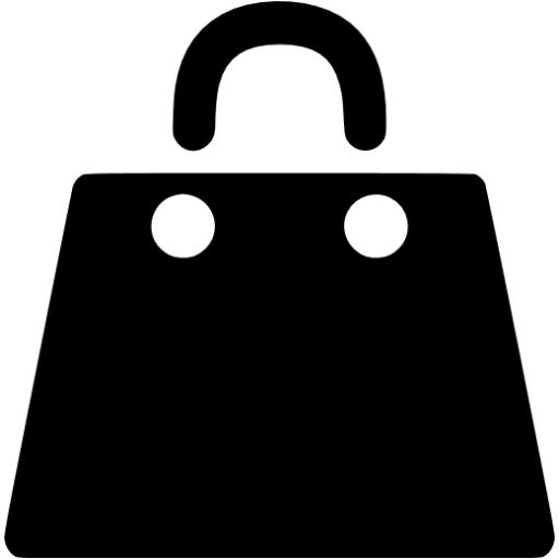 Black Shopping Bag Icon