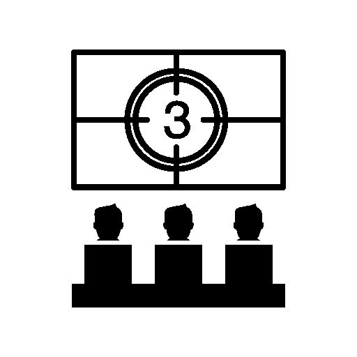 Audience Watching On Cinema Theater Free Vector Icons Designed
