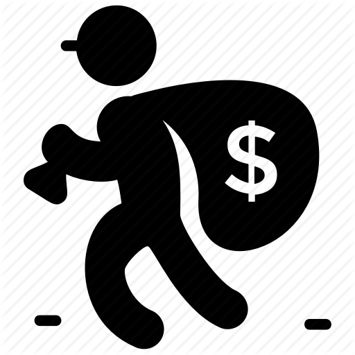 Larceny, Money Theft, Robbery, Stealing, Thievery Icon