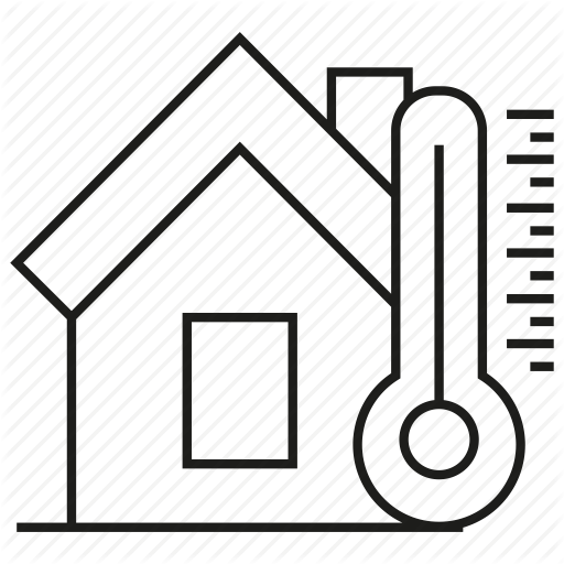 Home, House, Smart Home, Thermometer, Thermostat Icon