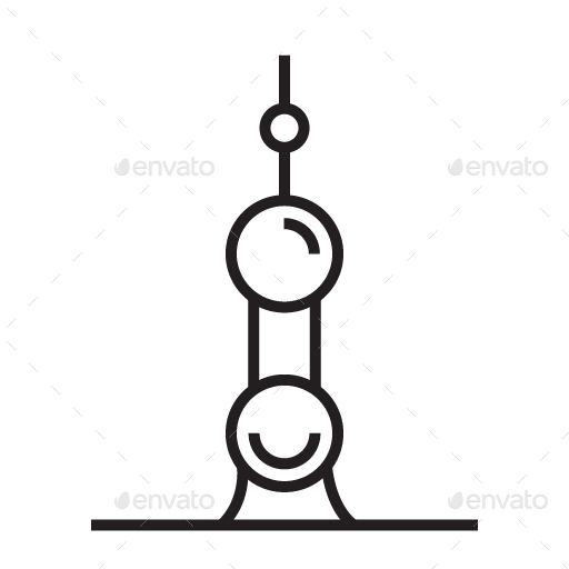 Travel Element Line Icon Set