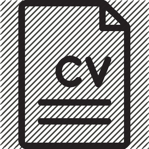 Black Thin Line Cv Icon Or Curriculum Vitae Vector Image