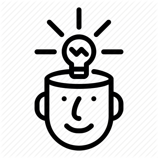 Person Thinking With Light Bulb Hand Holding Light Bulb Icon