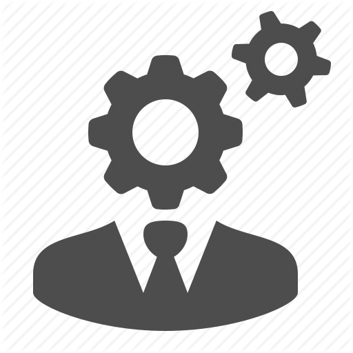 Businessman, Bust, Cog, Gear, Man, Plan, Thinking Icon