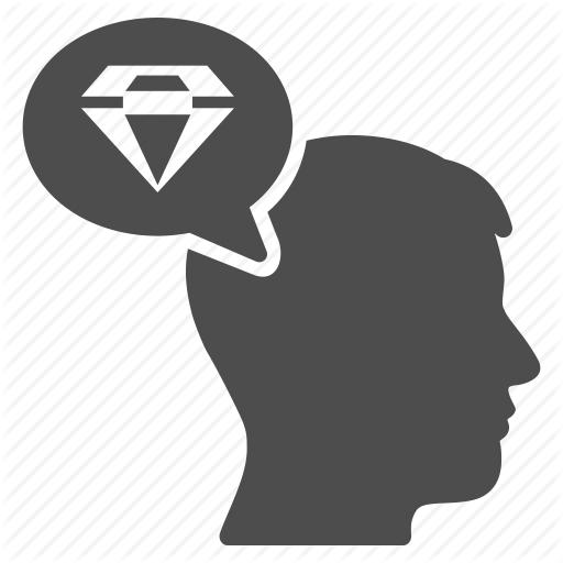Diamond Gift, Gem, Jewel, Jewelry, Person, Think, Thinking Man Icon