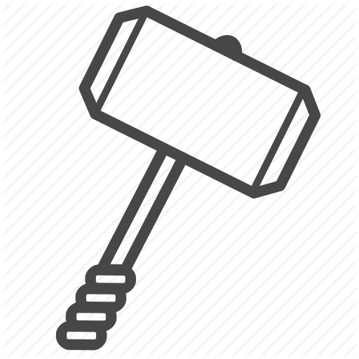 Hammer, Thor, Viking, War, Weapon Icon