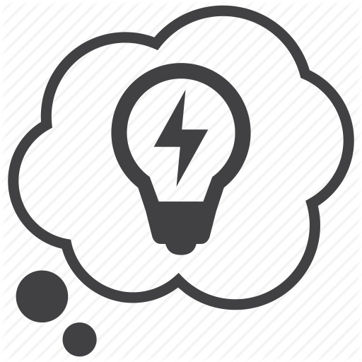 Bubble, Bulb, Idea, Light, Thinking, Thought, Thoughts Icon
