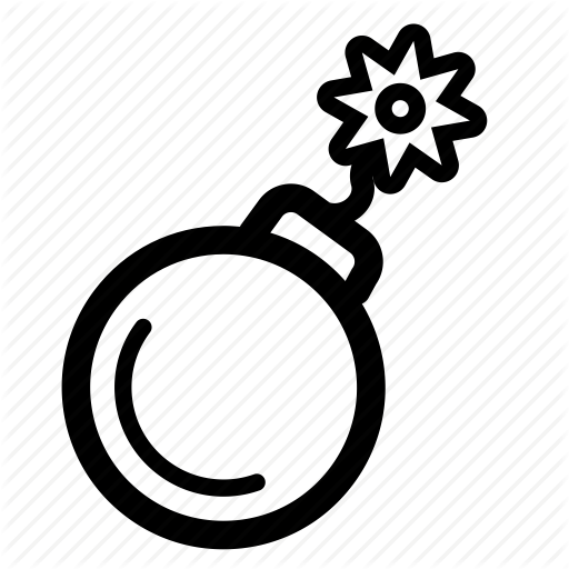 Bomb, Enemy, Game, Gaming, Line, Threat Icon