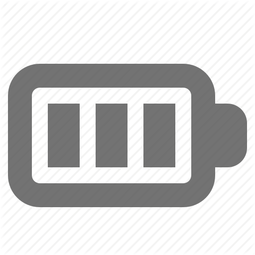 Bar, Battery, Energy, Full, Lines, Power, Three Icon