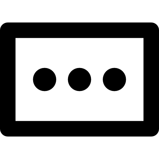 Three Dots In A Rectangle Outline Icons Free Download