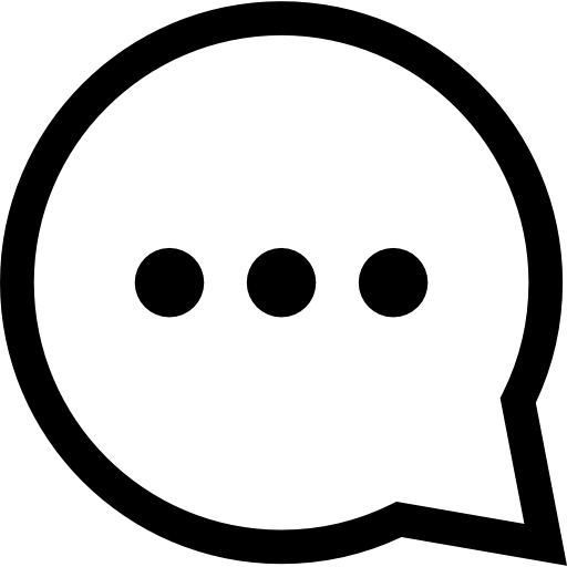 Circular Speech Bubble With Three Dots Inside Icons Free Download