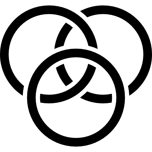 Three Circles Of Colors Interface Symbol