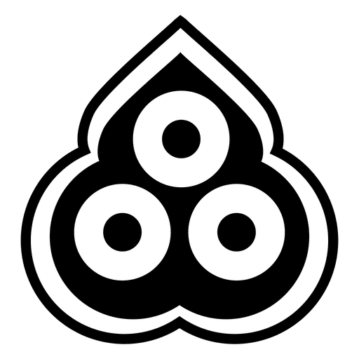 Buddhist Three Jewels Icon Silhouette