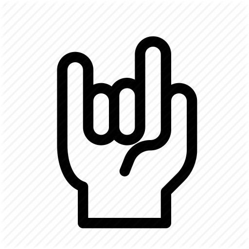 Finger, Gesture, Good, Hand, Rock, Three Icon