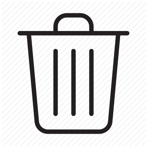 Bin, Can, Delete, Remove, Throw Away, Toss, Trash Icon