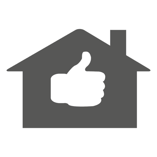 Thumbsup House Icon Silhouette