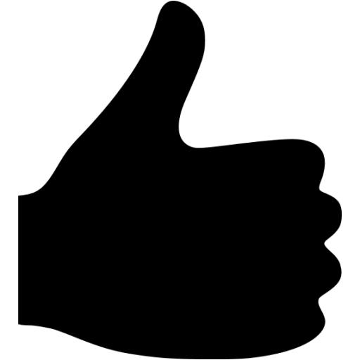 Black Thumbs Up Icon