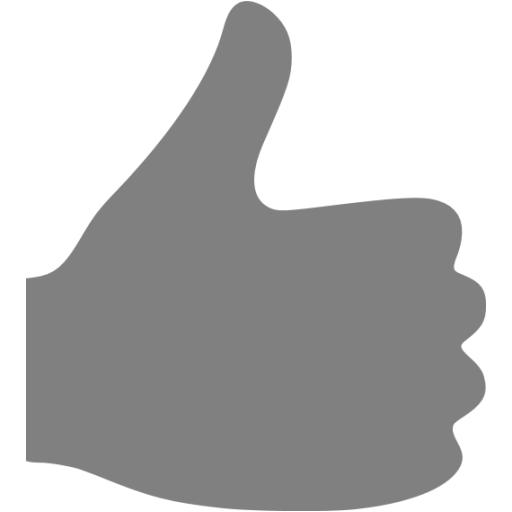 Gray Thumbs Up Icon