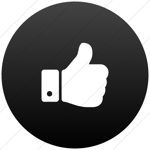 Flat Circle White On Black Gradient Bootstrap Font