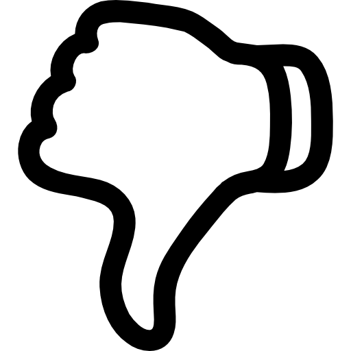 Thumb Down Outline Symbol Icons Free Download