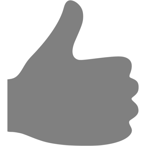 Gray Thumbs Up Icon