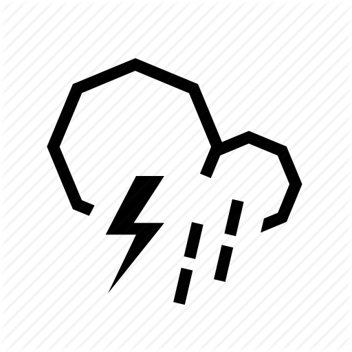 Cloud, Lightning, Rain, Shower, Thunderstorm, Weather Icon