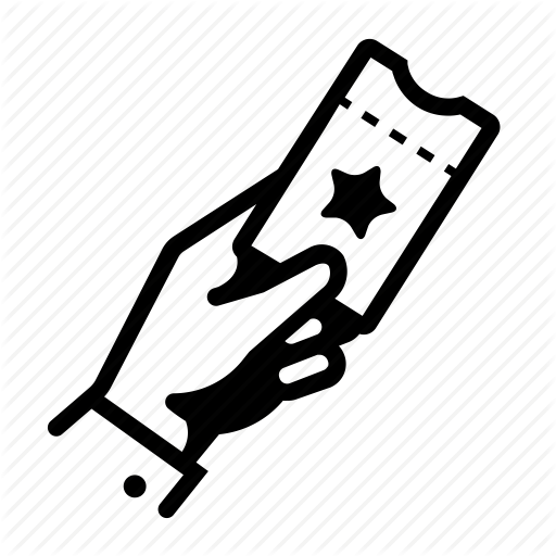 Cinema, Film, Hand, Movie, Ticket Icon