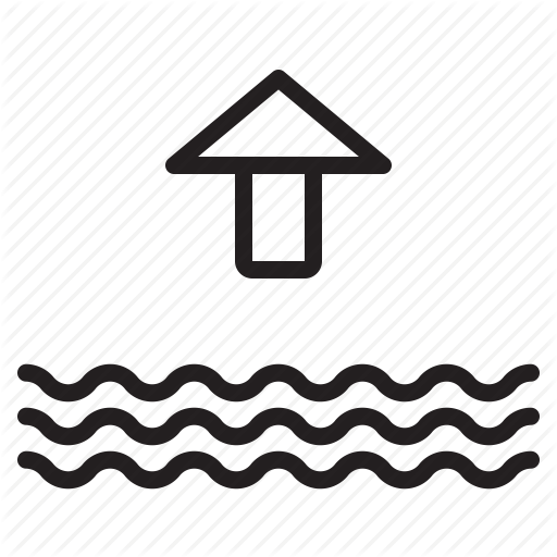 Arrow, Hight, Sea, Tidal, Water, Weather Icon