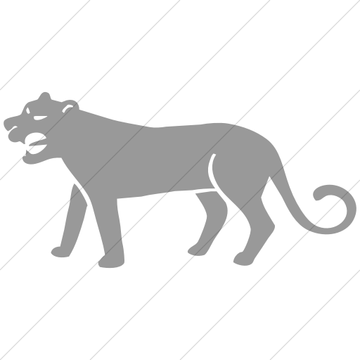 Simple Light Gray Animals Tiger Icon
