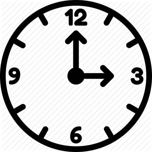 Clock, Three, Three O Clock, Time Icon