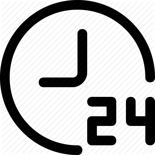 Clock, Customer, Hotel, Service, Support, Time Icon