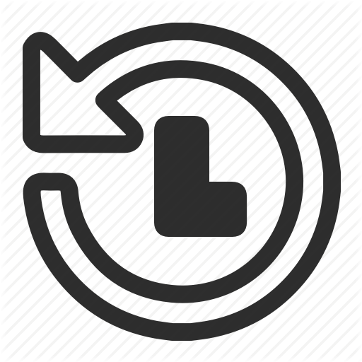 Hdd, Timemachine, Undo, White Icon