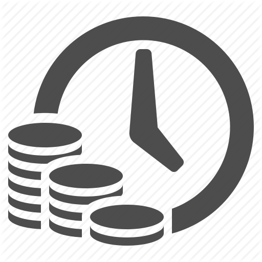 Business, Clock, Coins, Finance, Money, Time Icon