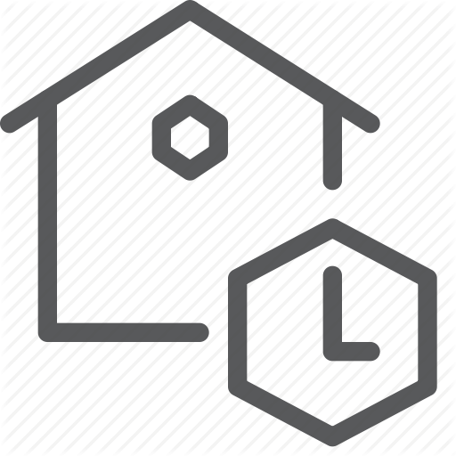 Clock, Estate, Home, House, Real, Time, Timeout Icon